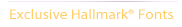 Exclusive Hallmark Fonts