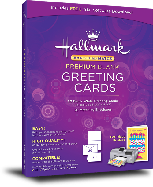 Hallmark | HALF-FOLD MATTE | PREMIUM BLANK | GREETING CARDS
