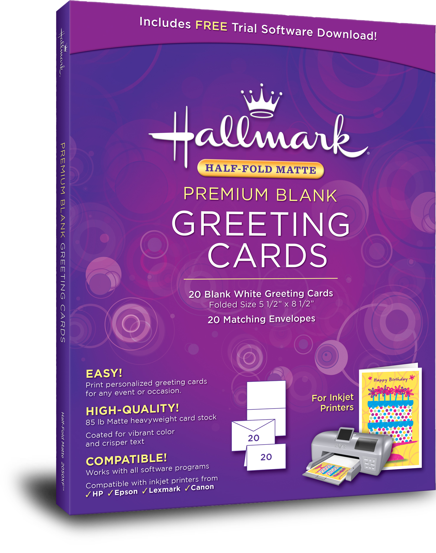 Hallmark Half-Fold Matte Premium Blank Greeting Cards