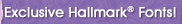 Exclusive Hallmark Fonts