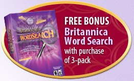 Free Bonus - Britannica Wordsearch - with purchase of 3-pack ($14.99 Value)